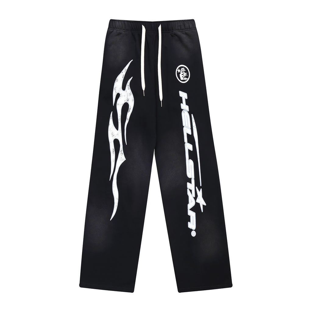 Sweatpants Hellstar Athletics "Vertical Logo & Flame" Black