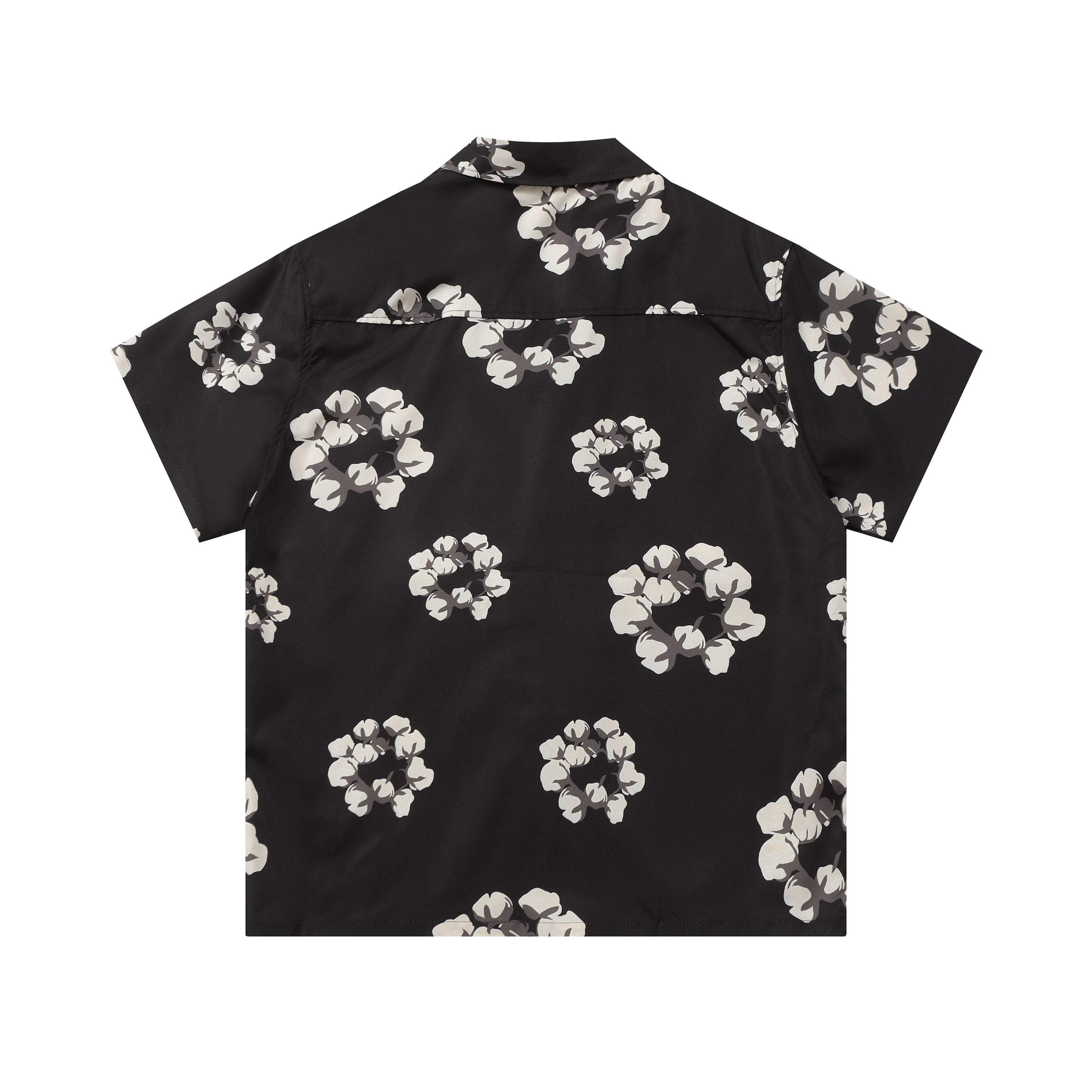 Camisa Denim Tears  Cotton Wreath Cuban Shirt Black/White