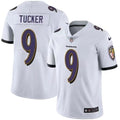 NFL Baltimore Ravens Justin Tucker Nike Away Game Jersey (White Edition)