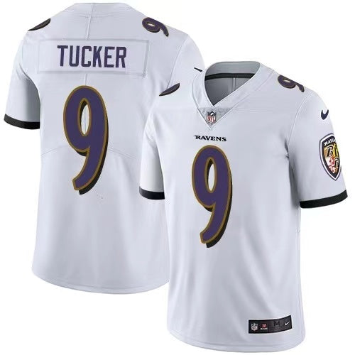 NFL Baltimore Ravens Justin Tucker Nike Away Game Jersey (White Edition)