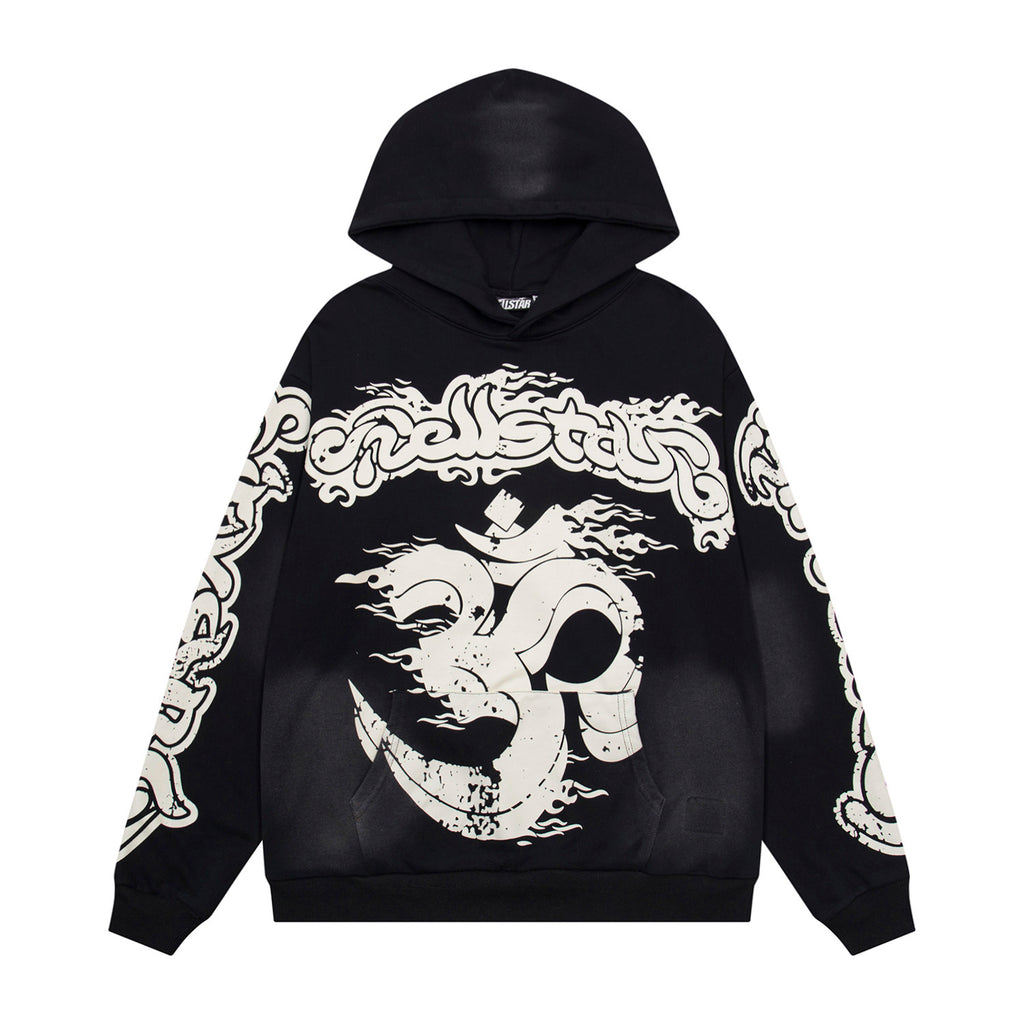 Hoodie Hellstar "  "Burning Symbol"  (Black Edition)