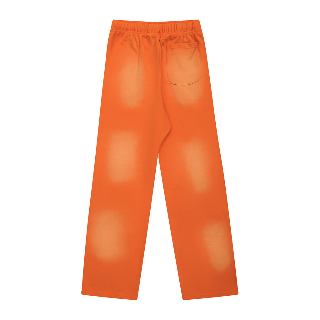 Sweatpants Hellstar Athletics Orange "Vertical Logo & Flame"
