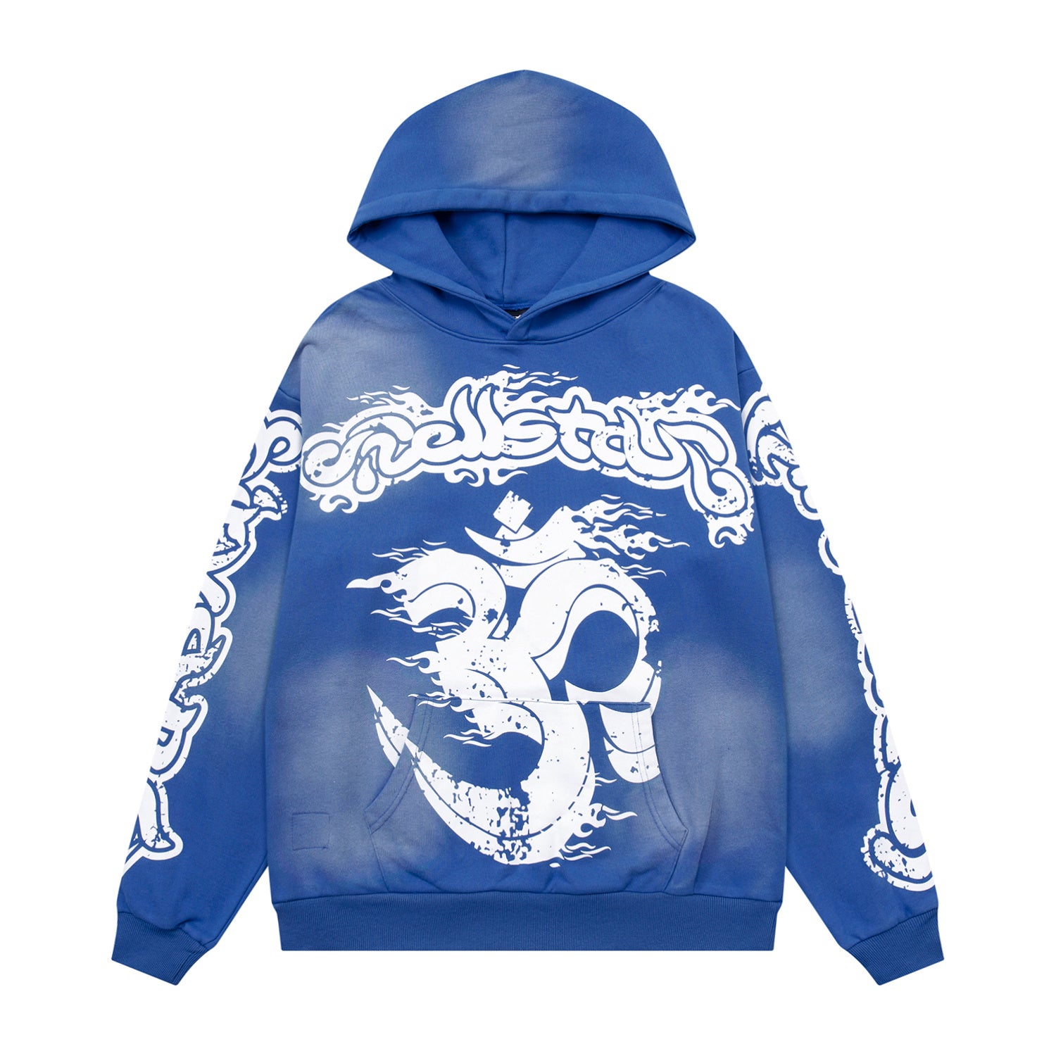 Hoodie Hellstar "  "Burning Symbol"(Blue Edition)
