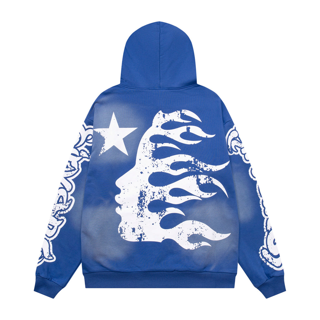 Hoodie Hellstar "  "Burning Symbol"(Blue Edition)