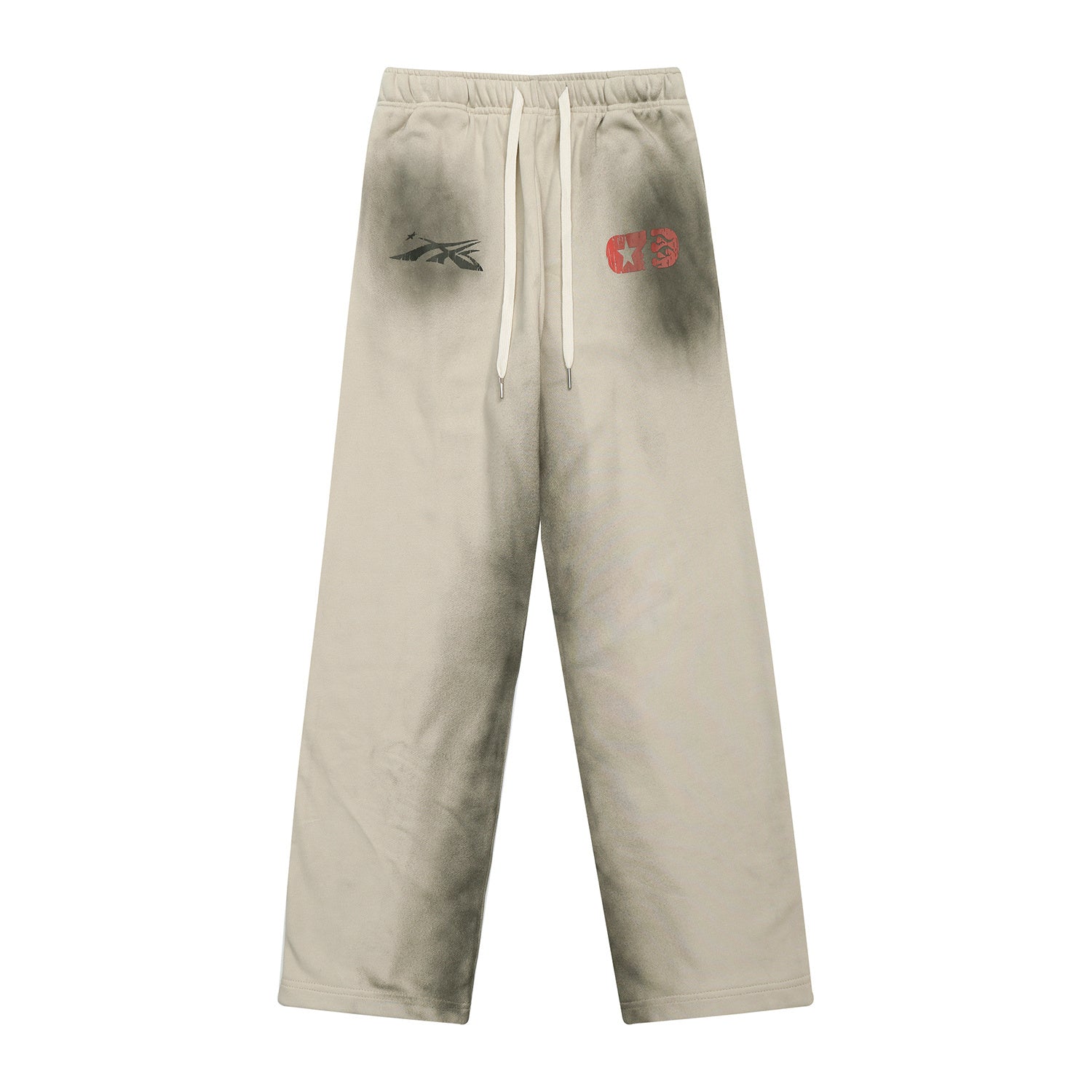 Sweatpants Hellstar Athletics Grey "Vertical Logo & Flame"