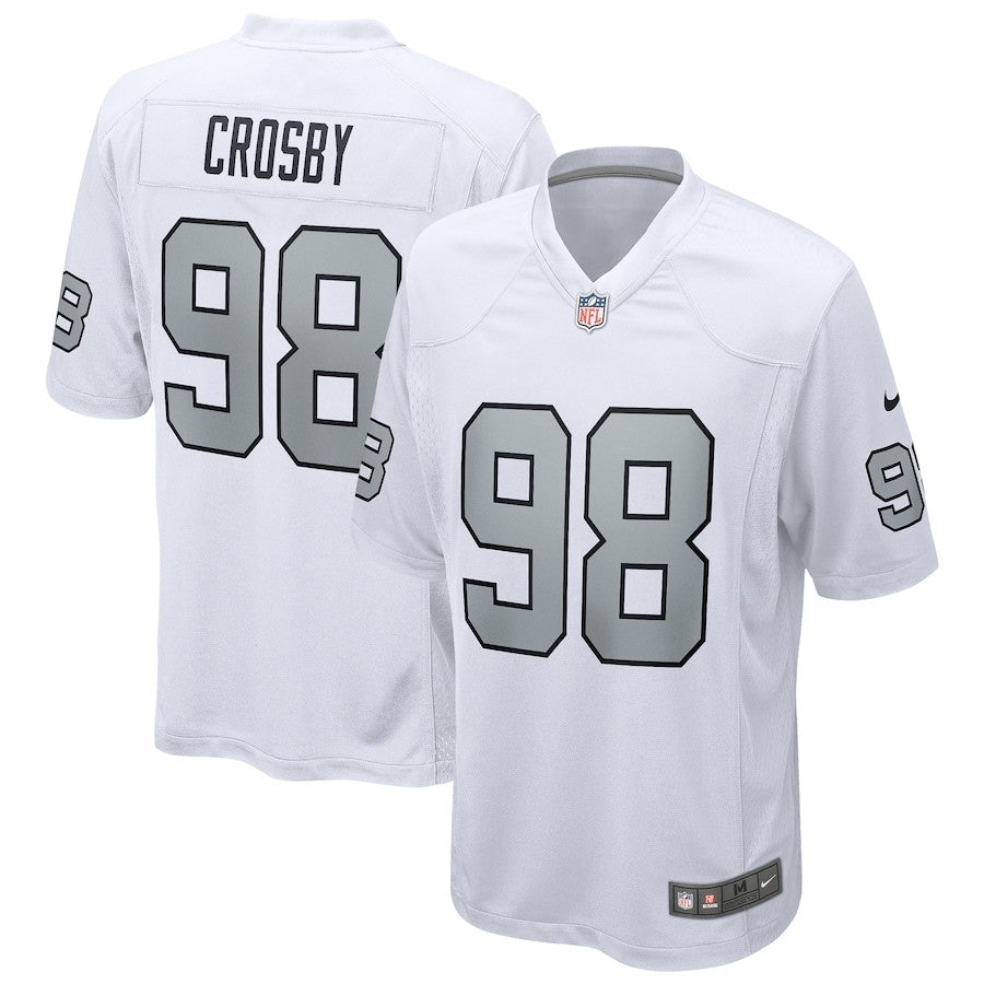 NFL Las Vegas Raiders Maxx Crosby Nike Away Game Jersey (White Edition)