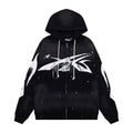 Hoodie Hellstar "  "Winged Star" Zip-Up  (Black Edition)