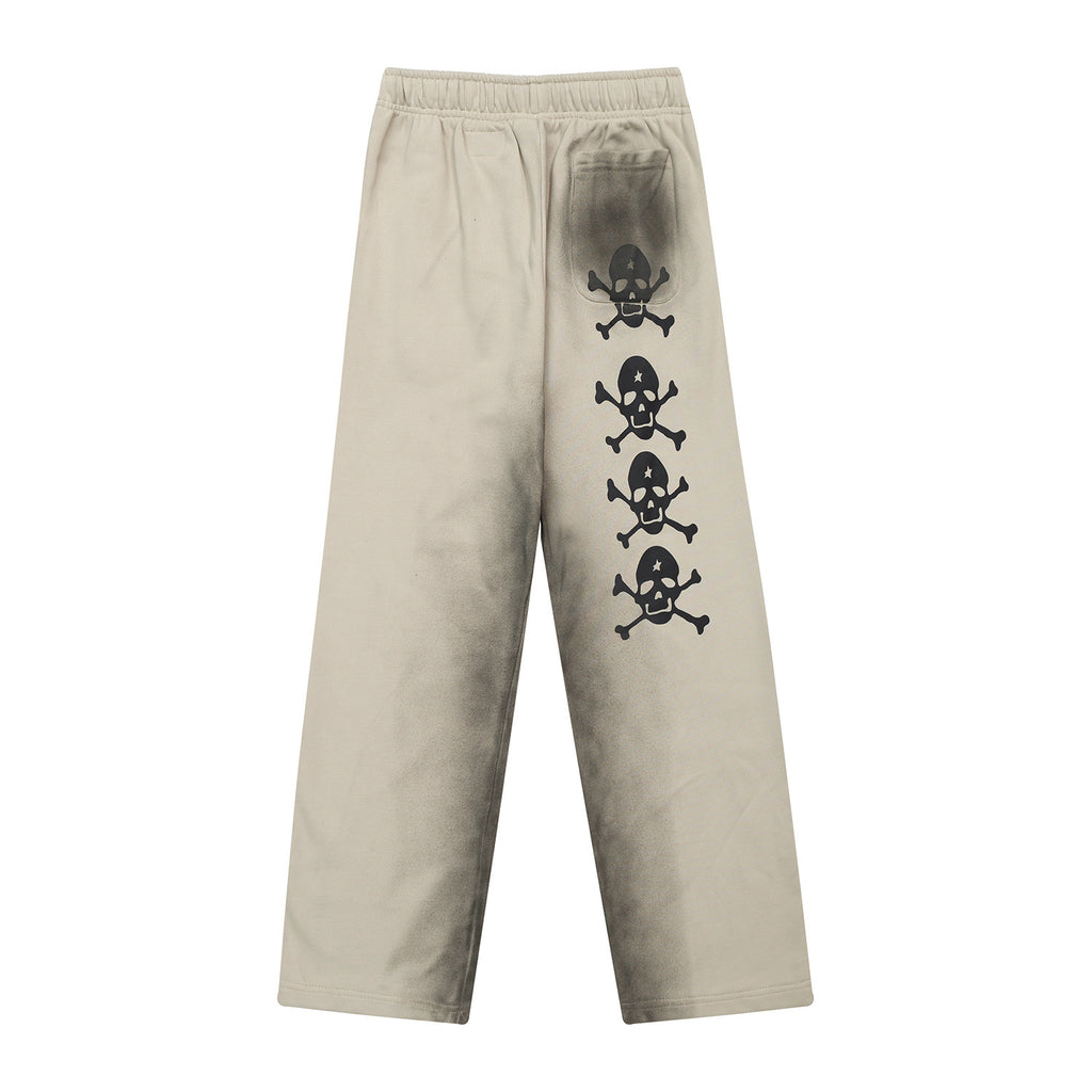 Sweatpants Hellstar Athletics Grey "Vertical Logo & Flame"