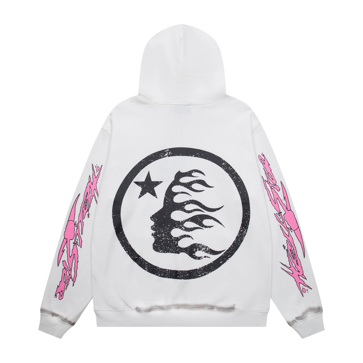Hoodie Hellstar "  "Inferno Records" Zip-Up (White Edition)