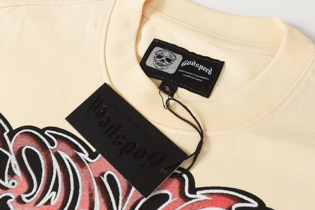 Hoodie Hellstar Godspeed "Ghost Rider" Cream Long Sleeve