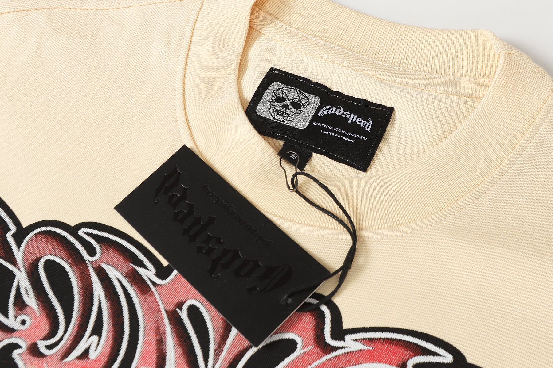 Hoodie Hellstar Godspeed "Ghost Rider" Cream Long Sleeve