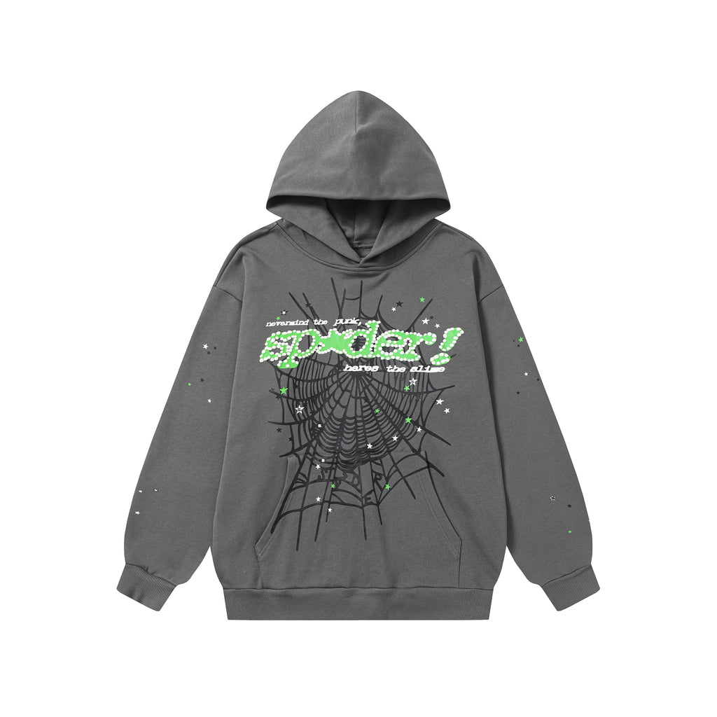 Sp5der Hoodie "PUNK" (Slate Grey)