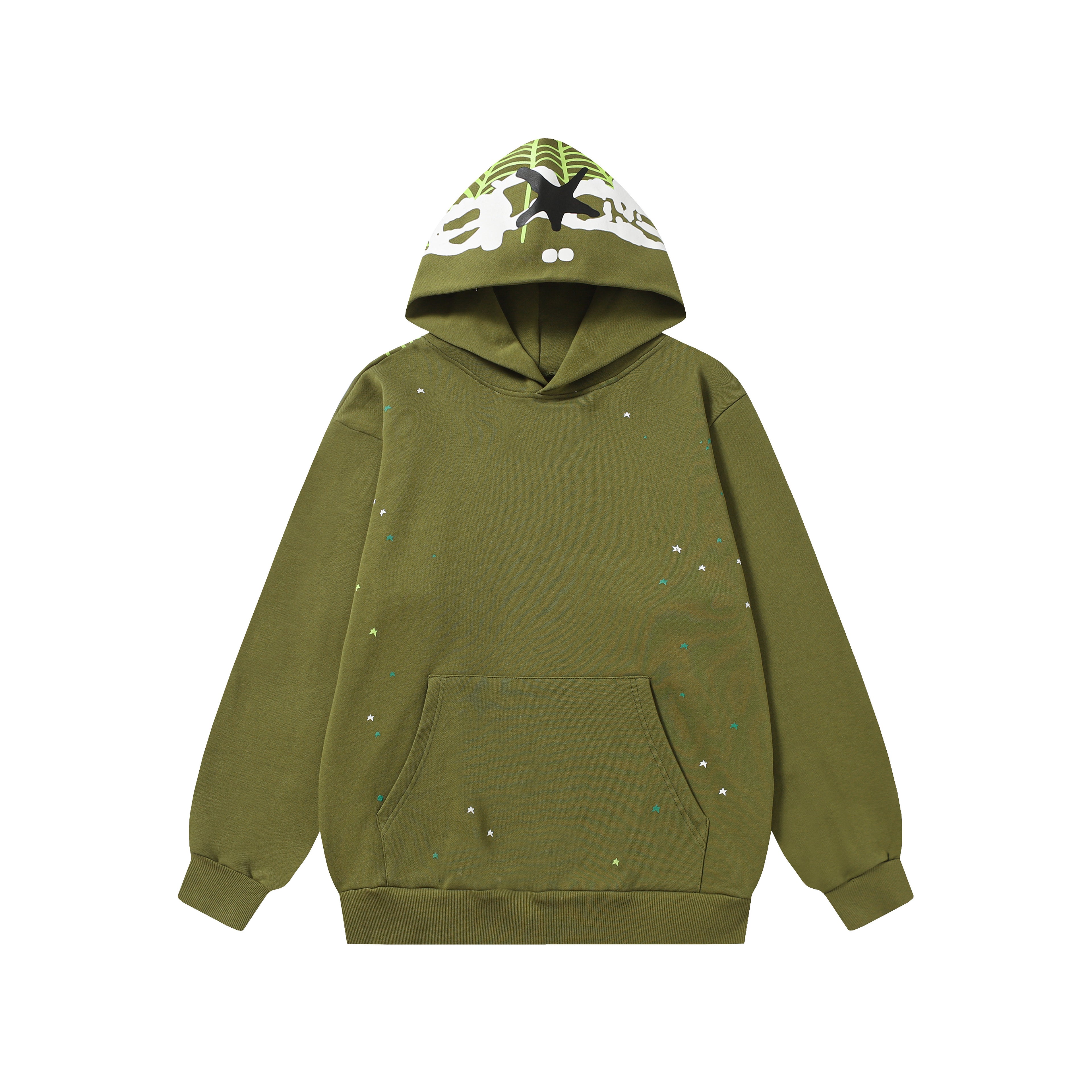Sp5der Hoodie Olive Green