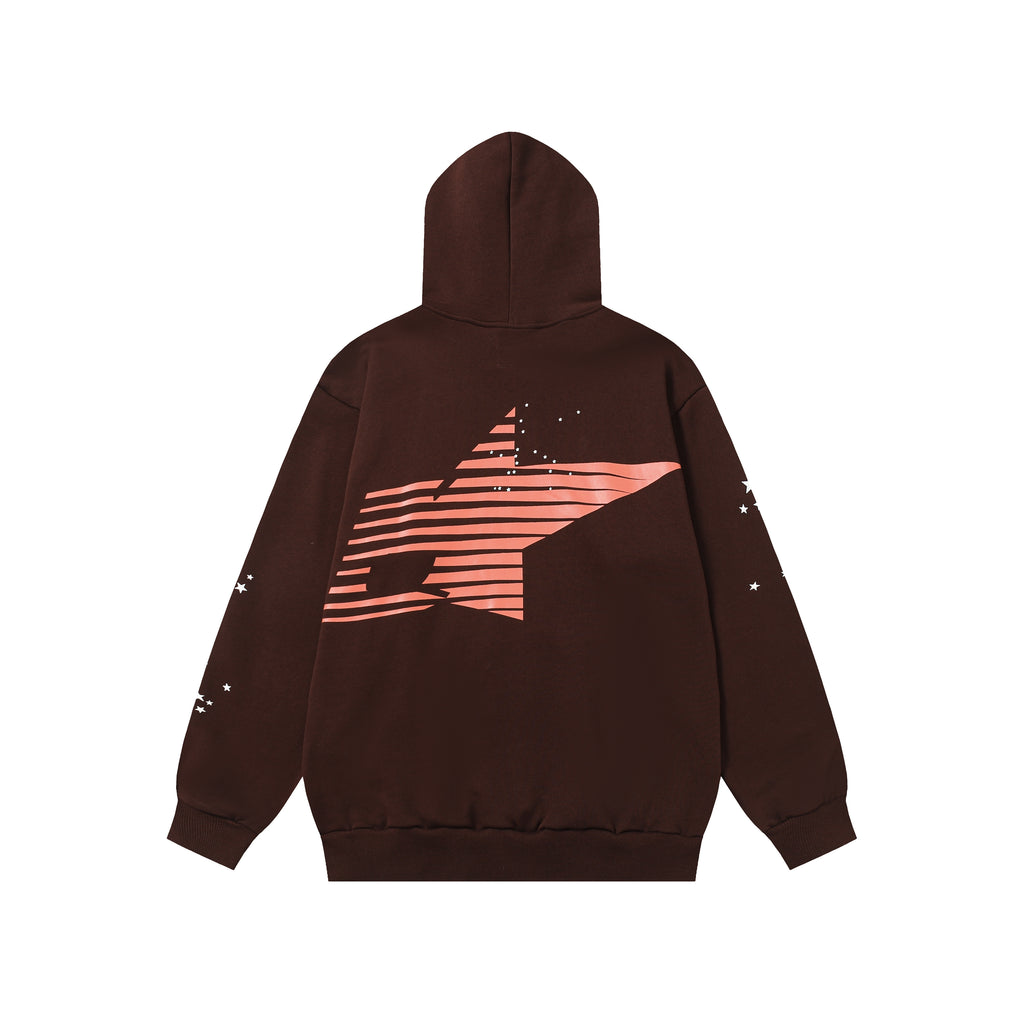 Sp5der Hoodie Brown Star